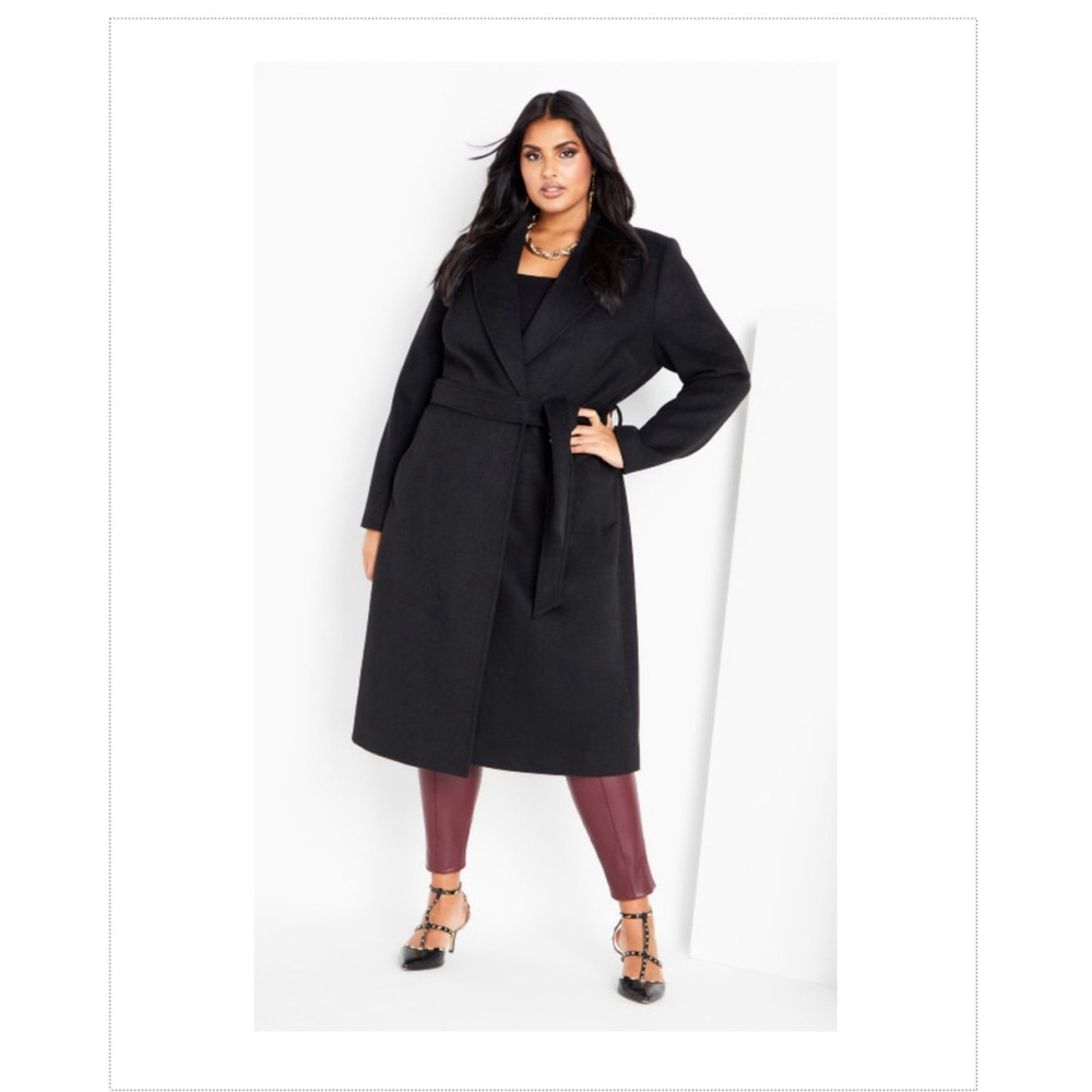 New CITY CHIC Romantic Luxe Wool Blend Coat